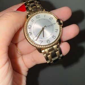 Coach Gold-Tone Crystal Watch